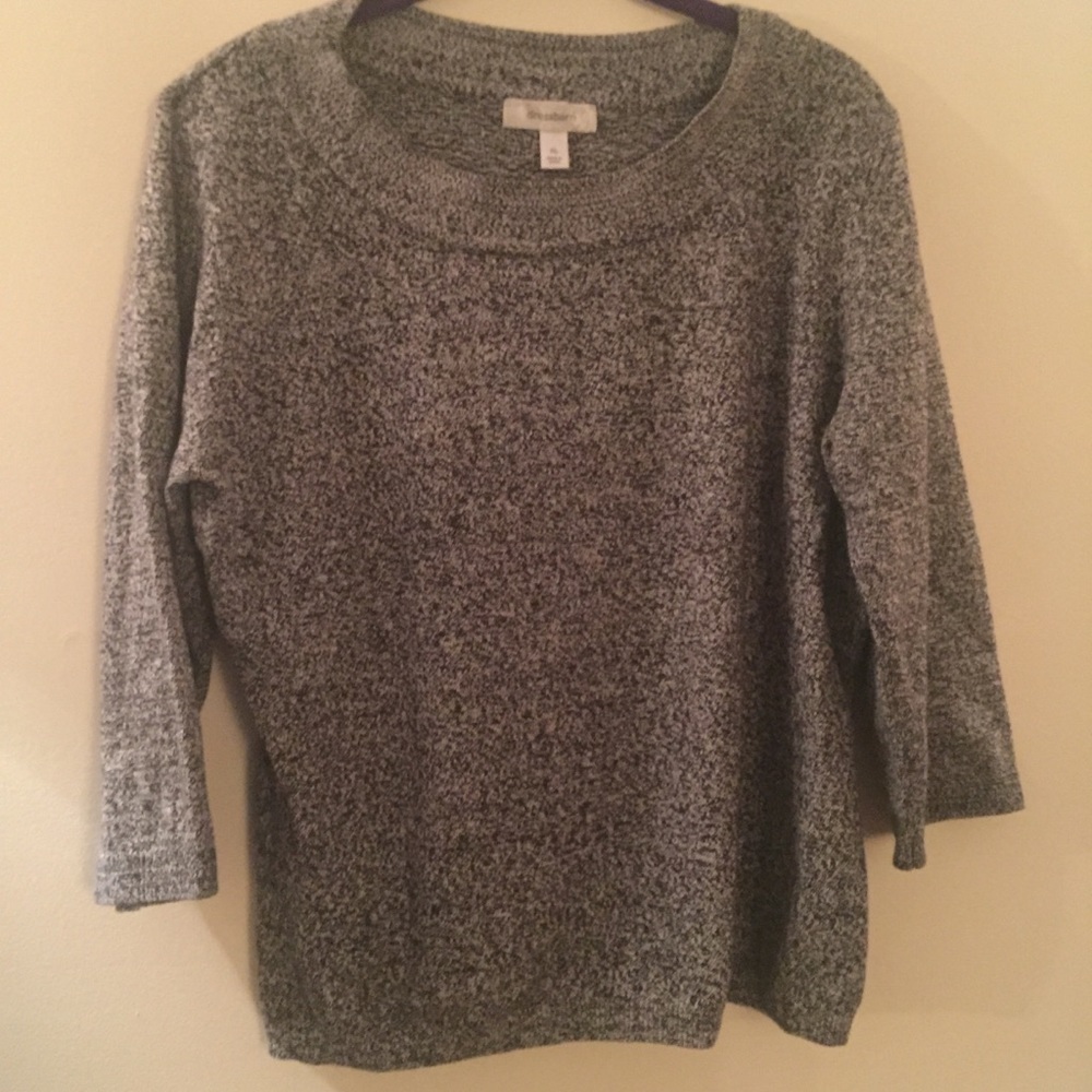dress barn Black and White Boatneck Sweater